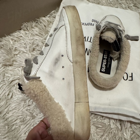 Golden Goose Superstar Sabot Sneaker Mules white leather with Shearling Lining - Picture 4 of 12